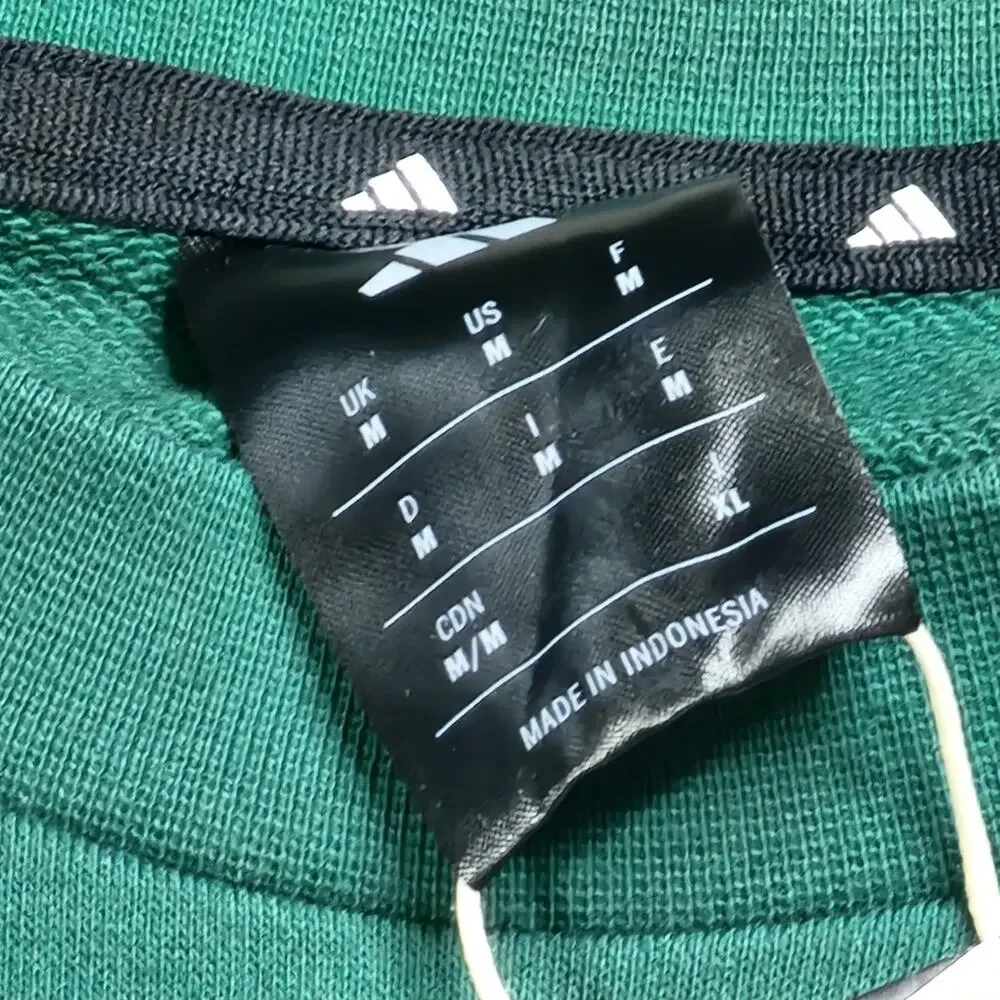 Adidas Sweatshirt Men's Medium Green Feelcozy Long Sleeve New